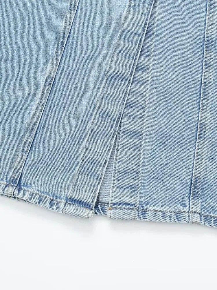 Denim Split Shirt Dresss women's dresses - Image 4