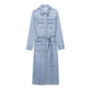 Denim Split Shirt Dresss women's dresses