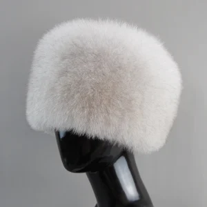 Fashion Real Fur Hats Winter Hats For Women Natural Fox Fur Beanies Real Fox Bomber Hat Fluffy Russian Female Round Cap