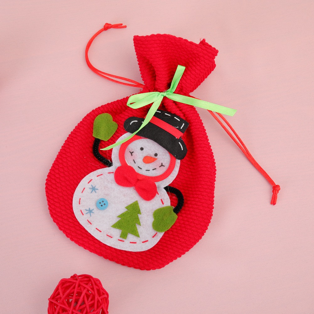 Christmas gift bag 3D Christmas snowman candy bag gift bag - Image 3