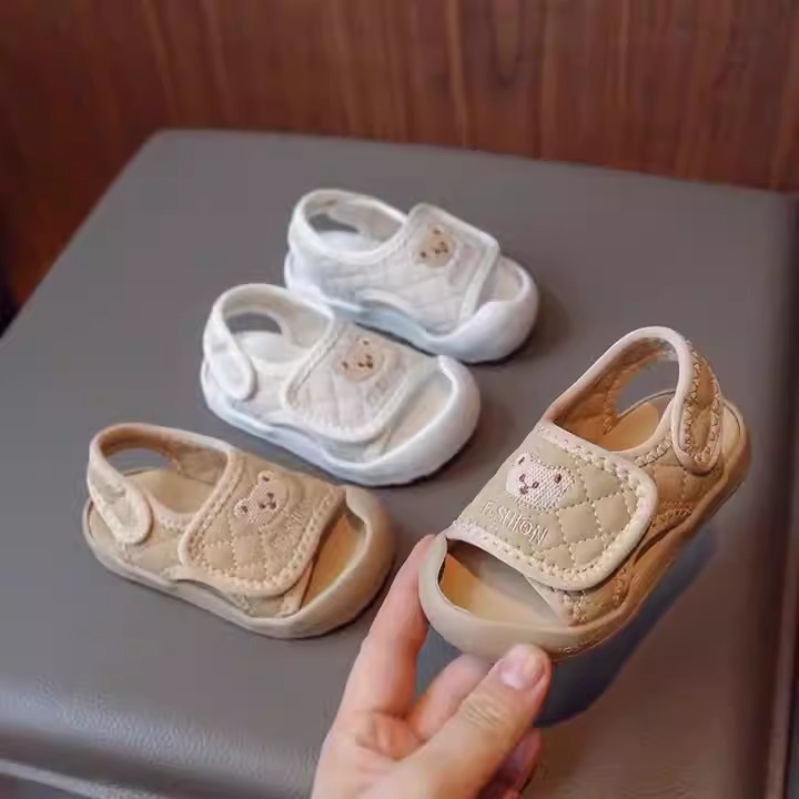 Little children's princess shoes baby shoes boys and girls toe-cap sandals infant soft sole toddler shoes - Image 3