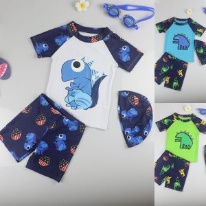 Children's Swimsuit Boy Boy Split Dinosaur Quick-Drying Sunscreen Baby Ins Swimming Trunks Swimsuit